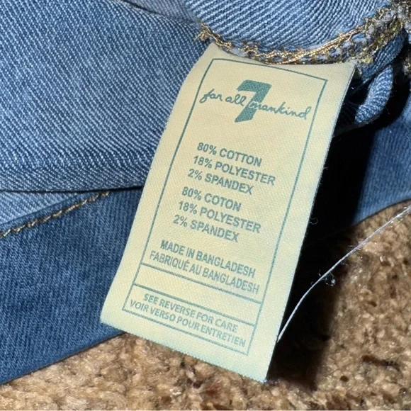 7 For All Mankind Baby Denim Overall Dress - Size 18M - Picture 3 of 4